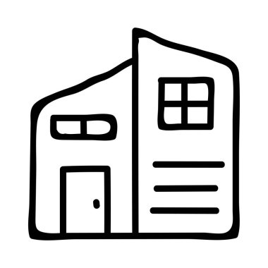 Daire ofis ev vektör çizim 