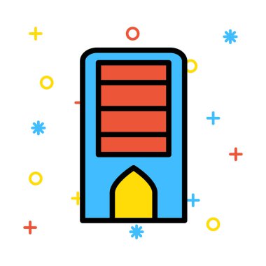 Plaza gayrimenkul vektör çizim oluşturma 