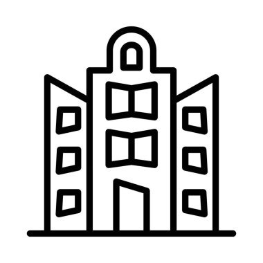 motel otel vektör çizim Binası 