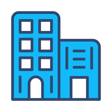 Otel ofis plaza vektör çizim 