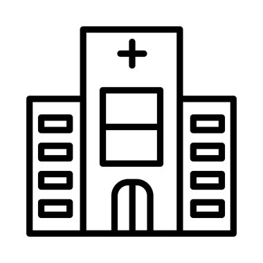 vektör çizim bina hastane Kliniği 