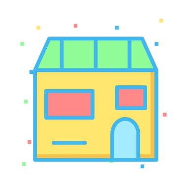 cephe ev ev vektör çizim 