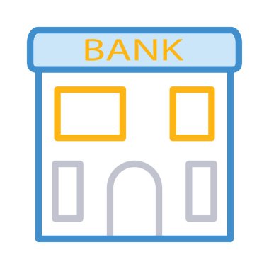 Banka Emlak vektör çizim oluşturma 