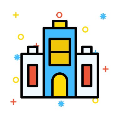 vektör çizim Apartman Bina 