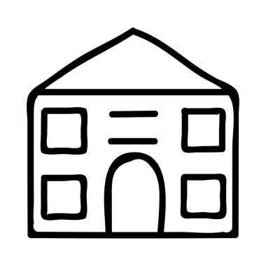 Daireli ev ev vektör çizim 