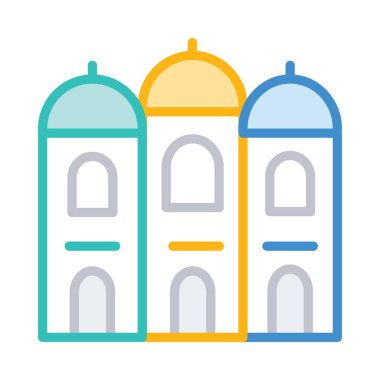 Cami bina dini vektör çizim 