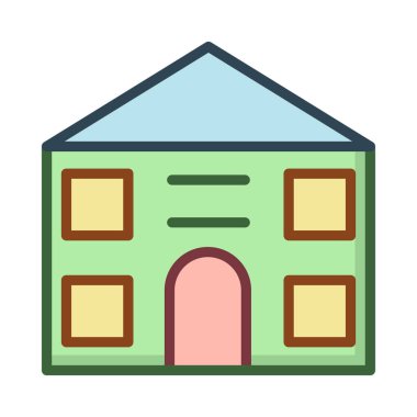 Daireli ev ev vektör çizim 