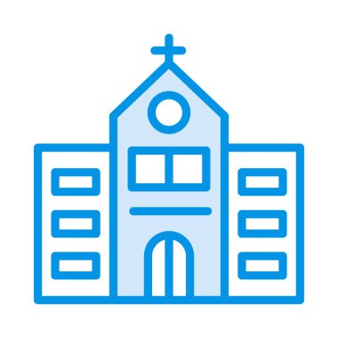 Kilise Katolik buidling vektör çizim 
