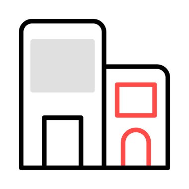 ofis ev vektör çizim Binası 