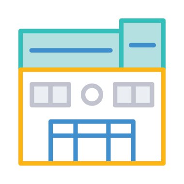 Ofis Binası otel vektör çizim 