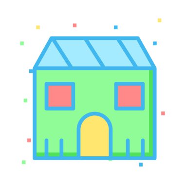 vektör çizim bina mağaza dükkan 