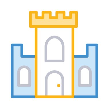 kale bastion kule vektör çizim 