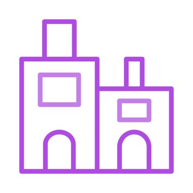 ev cephe motel vektör çizim 