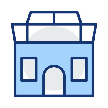 Otel Motel vektör çizim Binası 