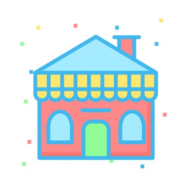 Otel mağaza Dükkanı vektör çizim 