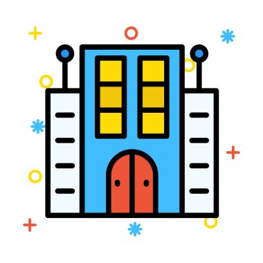 ev ev daire vektör çizim 