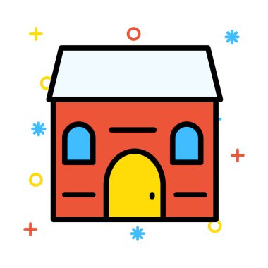 vektör çizim bina mağaza 