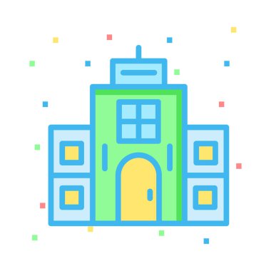 Motel hotel vektör çizim oluşturma 