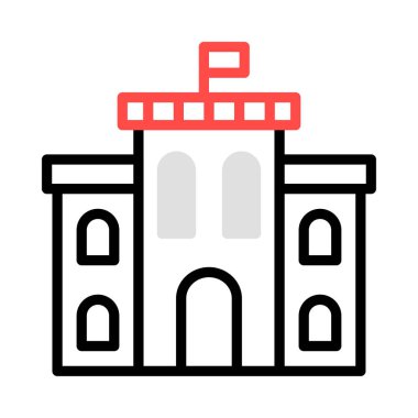 Banka okul binası vektör çizim 