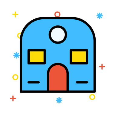 daire ev vektör çizim 