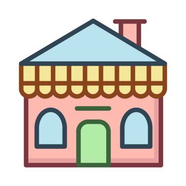 Otel mağaza Dükkanı vektör çizim 