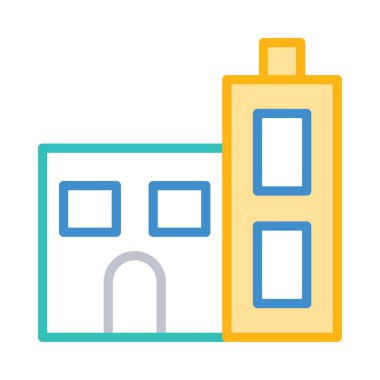 Daire otel vektör çizim oluşturma 