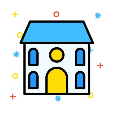 vektör çizim bina mağaza dükkan 