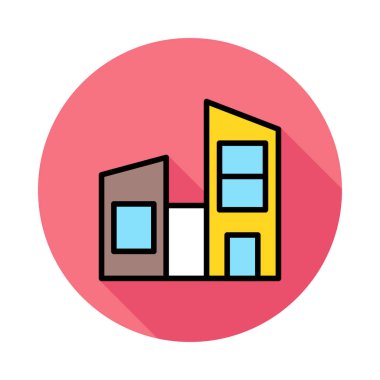 Plaza yapı konut vektör çizim 