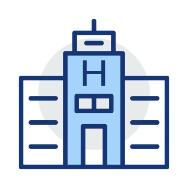 Vektör çizim Bina otel motel 