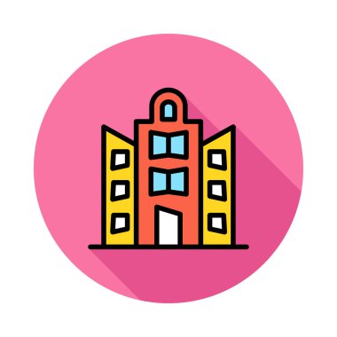 motel otel vektör çizim Binası 