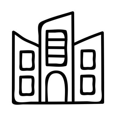 Office plaza vektör çizim oluşturma 