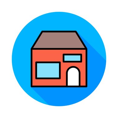 vektör çizim bina mağaza dükkan 