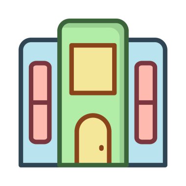 Otel ev vektör çizim Binası 