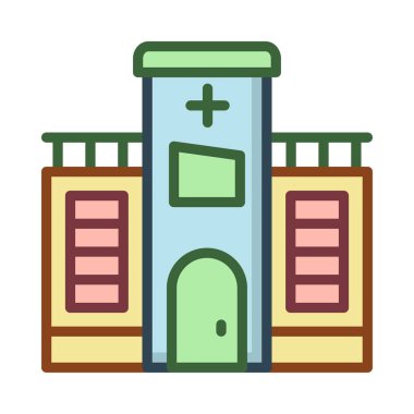 Hastane Klinik eczane vektör çizim 