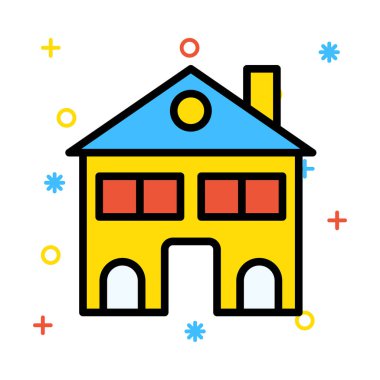 ev Emlak vektör çizim 