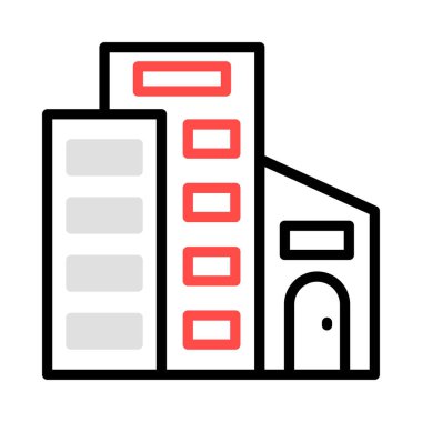 okul binası Plaza vektör çizim 