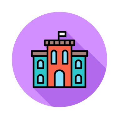 Banka okul binası vektör çizim 