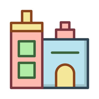 motel Apartment vektör çizim oluşturma 