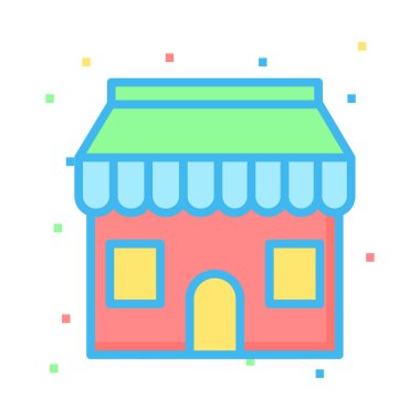 Mağaza mağaza otel vektör çizim 