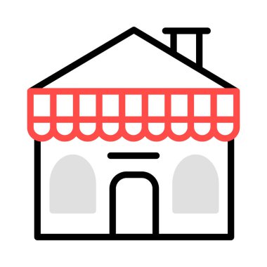 Otel mağaza Dükkanı vektör çizim 