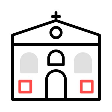 vektör çizim Bina Katolik Kilisesi 