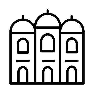 Cami bina dini vektör çizim 