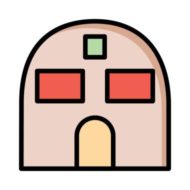 ofis ev vektör çizim Binası 