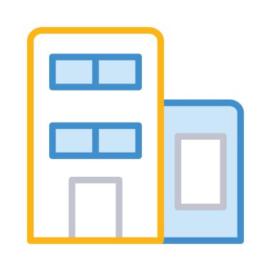 ofis ev vektör çizim Binası 