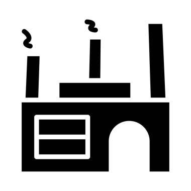 Fabrika sanayi tesisi vektör çizim 