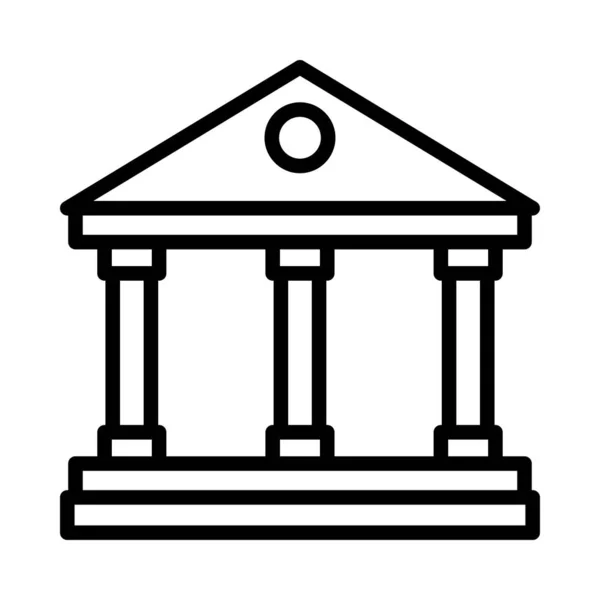 Domstolen Bank Byggnad Vektorillustration — Stock vektor