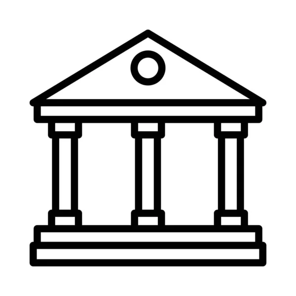 Hof Bank Gebouw Vectorillustratie — Stockvector