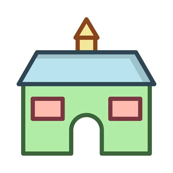 Casa Casa Vector Residencial Ilustración — Vector de stock