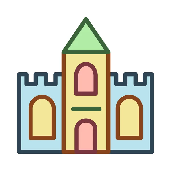 Castelo Fortaleza Torre Vetor Ilustração — Vetor de Stock