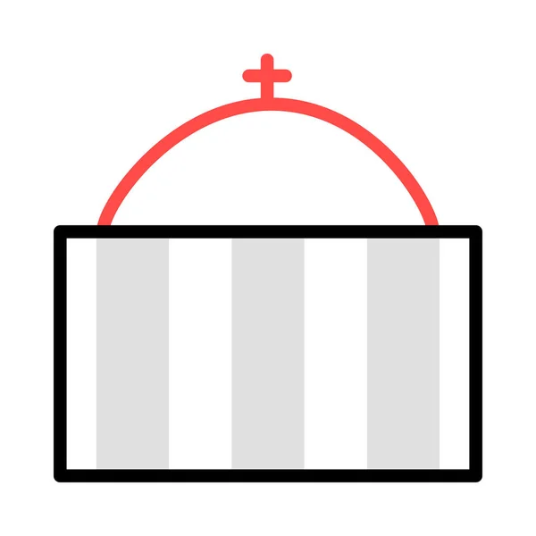Kirche Katholisch Gebäude Vektor Illustration — Stockvektor